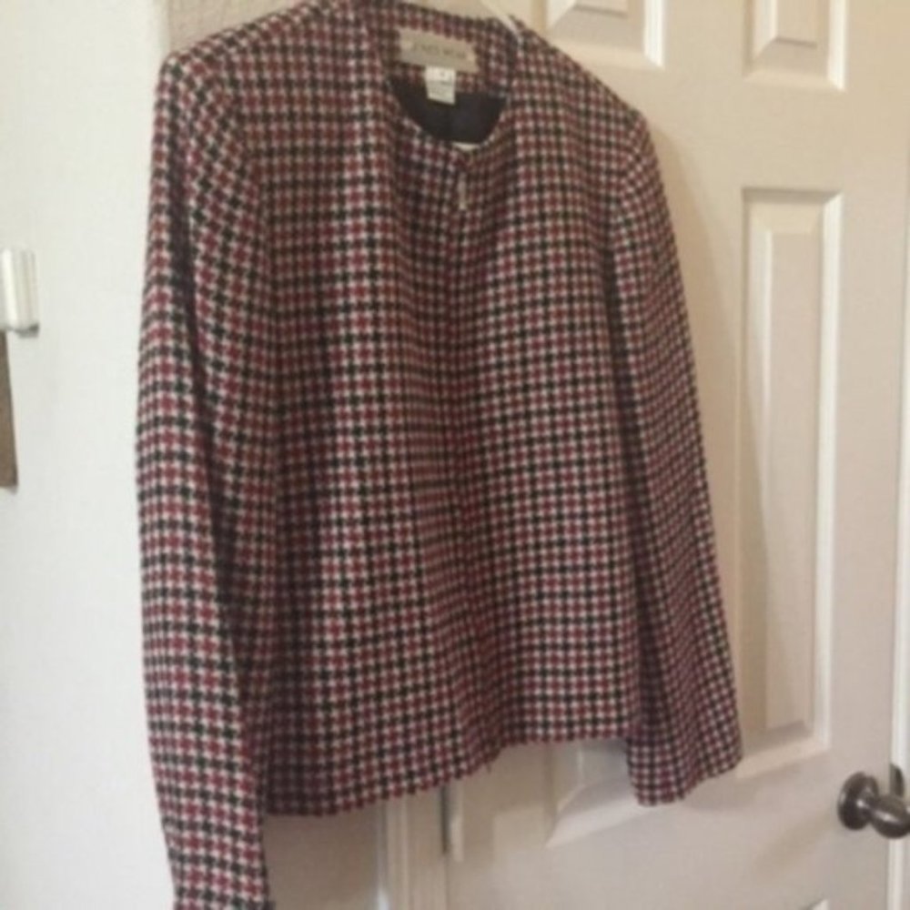 Jones Wear multicolored Tweed Zip up Jacket 12